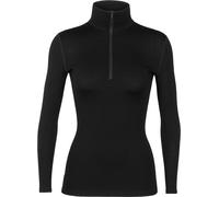 Icebreaker - Merino wool base layer - W Merino 260 Oasis LS Half Zip Black for Women in Wool - Size S Black S