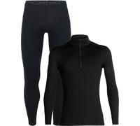 Icebreaker - Merino wool base layers - Pack M Merino 200 Oasis LS Half Zip Black for Men in Wool 5-6.5 UK.7-8.5 UK.12-13.5 UK.XXL.3-4.5 UK