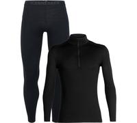 Icebreaker - Merino wool base layers - Pack M Merino 200 Oasis LS Half Zip Black for Men in Wool S.M.L.XL.XXL