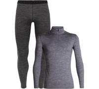 Icebreaker - Merino wool base layers - Pack M Merino 200 Oasis LS Half Zip Gritstone Heather for Men in Wool 3-4.5 UK.5-6.5 UK.7-8.5 UK.12-13.5 UK