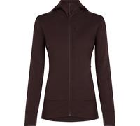 Icebreaker - Women's Merino 260 Quantum IV L/S Zip Hoodie - Merino hoodie size M, black/brown