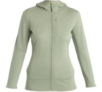 Icebreaker - Merino wool fleece - W Merino 260 Quantum LS Zip Hoodie Lichen for Women in Wool - Size S - Green Green S