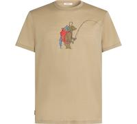 Icebreaker - Merino wool hiking T-shirt - M Merino 150 Tech Lite SS Tee Bear Catch Flagstone for Men in Wool - Size M - Beige Beige M