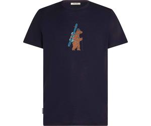 Icebreaker - Merino wool T-shirt - M Merino 150 Tech Lite SS Tee Bear Tour Midnight Navy for Men in Wool - Size XL Navy XL