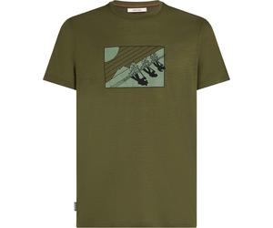 Icebreaker - Merino wool T-shirt - M Merino 150 Tech Lite SS Tee In The Wild Loden for Men in Wool - Size S - Khaki Khaki S
