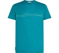 Icebreaker - Merino wool T-shirt - M Merino 150 Tech Lite SS Tee Mountain Pulse Topaz for Men in Wool - Size XL - Blue Blue XL