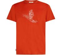 Icebreaker - Merino wool T-shirt - M Merino 150 Tech Lite SS Tee Skiing Yeti Agate for Men in Wool - Size M - Red Red M