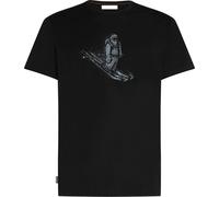 Icebreaker - Merino wool T-shirt - M Merino 150 Tech Lite SS Tee Skiing Yeti Black for Men in Wool - Size 8-9,5 UK Black 8-9.5 UK