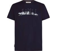 Icebreaker - Merino wool T-shirt - M Merino 150 Tech Lite SS Tee The Peaks Midnight Navy for Men in Wool - Size S Navy S