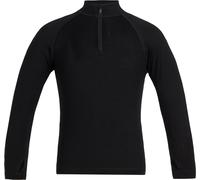 Icebreaker - Merino Wool Technical Base Layer - K Merino 260 Tech LS Half Zip Black in Wool - Kid Size 2 y Black 2 y