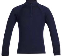 Icebreaker - Merino Wool Technical Base Layer - K Merino 260 Tech LS Half Zip Midnight Navy in Wool - Kid Size 14y Navy
