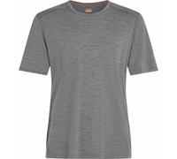 Icebreaker - Merino wool thermal top with round neck - M Merino 200 Oasis SS Crewe Gritstone Heather for Men in Wool - Size M - Grey Grey M