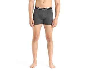 Icebreaker Merino Wool Underwear, Men's Boxers wFly, Anatomica Boxer Shorts, Briefs - Jet Heather, L