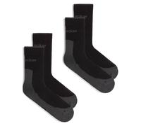 Icebreaker - Pack of 2 pairs of Hiking socks - M Merino Hike+ Light Crew 2 Pack Black/Obsidian for Men in Wool - Size 10-11,5 UK Black 10-11.5 UK