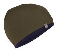 Icebreaker Merino Standard Unisex Pocket Hat Winter Wool Beanie, Loden/Midnight, One Size
