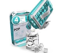 ICEBREAKER POP 2.0 2024: Make and Serve Ice Without Ever Touching The Ice | The Sanitary Silicone Ice Cube Tray for Freezer | Patented Ice Trays for Freezer | This Ice Cube Maker Makes 18 Cubes