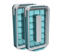 ICEBREAKER Pop 2.0 Ice Cube Tray - Make and Serve Ice without Touching - Silicone, 2 Pack (Turquoise)