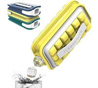 ICEBREAKER POP - Make and Serve Ice Without Ever Touching The Ice - The Sanitary Ice Tray for Freezer - NO Spills Silicone Ice Cube Tray with Lid - Ice Cube Maker Makes 18 Ice Cubes Pale Lemon
