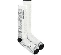 Icebreaker - Merino Ski+ Medium OTC Mountain Contour - Ski socks size 8/9,5, white/grey