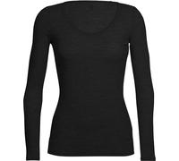 Icebreaker Womens Merino 150 Siren Long Sleeve Sweetheart Top Black M M