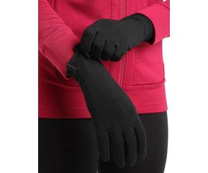 Icebreaker Unisex Merino Wool Tech Glove Liners - 260 Midweight Fabric - Black, XS