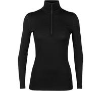 Icebreaker - Merino Wool Base Layer - W Merino 200 Oasis LS Half Zip Black for Women in Wool - Size XS Black XS