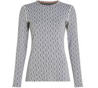 ICEBREAKER W 260 Vertex Ls Crewe Piste - Women - White / Black - size S- model 2025 S
