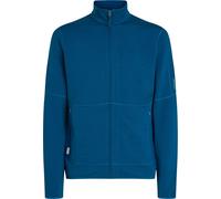 Icebreaker - Warm and technical Fleeces - M Merino 400 RealFleece Descender LS Zip Atlantis for Men in Wool - Size S - Blue Blue S