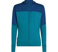 Icebreaker - Warm and technical Fleeces - M Merino Blend 300 RealFleece Descender LS Zip Hoodie Tpz/Atlnts/Cb for Men in Wool - Size L - Blue Blue L