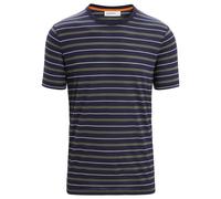 Icebreaker - Wave S/S Tee Stripe - Merino shirt size M, blue/ loden