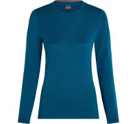 Icebreaker - Women's merino wool underwear - W Merino 260 Tech LS Crewe Atlantis for Women in Wool - Size S - Blue Blue S