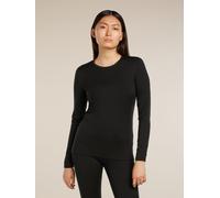 Icebreaker 200 Oasis Crew Merino Long Sleeve Base Layer Black XS Woman