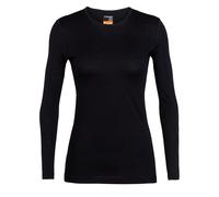 Icebreaker Women's Icebreaker Merino 200 Oasis Long Sleeve Base Layer Crew {IC-104375} - Black - Small
