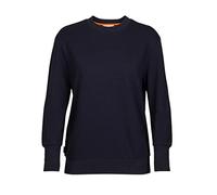 Icebreaker Women's Central II Long Sleeve Sweatshirt - Ladies Sweater - Merino Wool Mid Layer - Midnight Navy, S