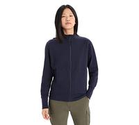 Icebreaker Women's Central II Long Sleeve Zip Top - Thermal Top - Merino Wool Mid Layer - Midnight Navy, L