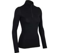 Icebreaker Women's Everyday 175 Merino Wool Half Zip Base Layer {IC-B04473} - Medium - Black