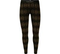 Icebreaker Women's Icebreaker Merino 260 Vertex Leggings - Black / Autumn Gold Crystalline - X-Small