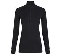 Icebreaker - Women's Merino 125 Zoneknit L/S Half Zip - Merino base layer size XL, black