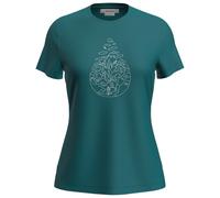 Icebreaker - Women's Merino 150 Tech Lite III S/S Hike Path - Merino shirt size L, tidal teal