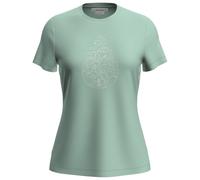 Icebreaker Merino 150 Tech Lite Hike Path Short Sleeve T-shirt Green XL Woman