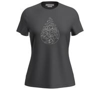 Icebreaker - Women's Merino 150 Tech Lite III S/S Hike Path - Merino shirt size XL, obsidian