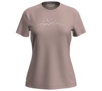Icebreaker - Lightweight merino wool hiking T-shirt - W Merino 150 Tech Lite SS Tee Sparkling Stars Pink Quartz for Women in Wool - Size S Pink S
