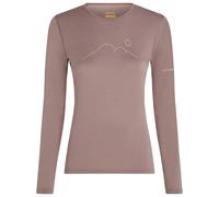 Icebreaker - Women's Merino 200 Oasis L/S Crewe Rainer Ridge - Merino base layer size S, brown