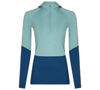 Icebreaker - Women's Merino 200 Oasis+ L/S Half Zip Hoodie - Merino base layer size XL, turquoise/blue