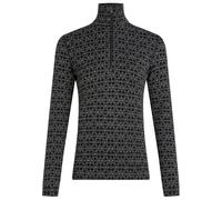Icebreaker - Women's Merino 260 Oasis L/S Half Zip Alpine Geo - Merino base layer size M, grey/black
