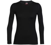Icebreaker Women's Merino 260 Tech Long Sleeve Crew Base Layer {IC-104387} - Black - Large