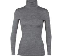 Icebreaker Women's Merino 260 Tech Long Sleeve Half Zip {IC-104390} - Gritstone Heather Grey - X-Small