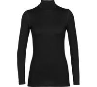 Icebreaker Women's Merino 260 Tech Turtle Neck Long Sleeve Base Layer {IC-IB0A56IF} - Black - Large