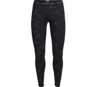 Icebreaker Women's Merino 260 Vertex Leggings - Black Flurry/Jet Heather Grey - Large