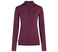 Icebreaker - Women's Merino 300 Realfleece Descender L/S Zip - Merino jacket size L, purple